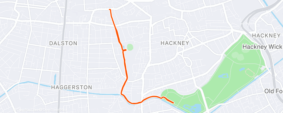 Map of the activity, Morning Run