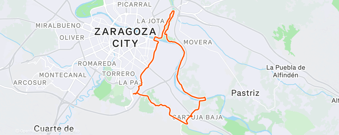 Карта физической активности (Afternoon Mountain Bike Ride)