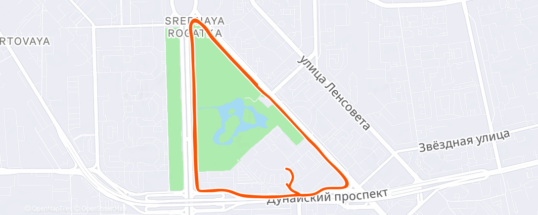 Map of the activity, Утренний забег