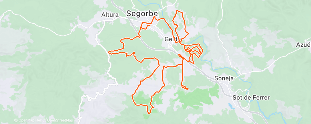 Map of the activity, Bicicleta de montaña matutina