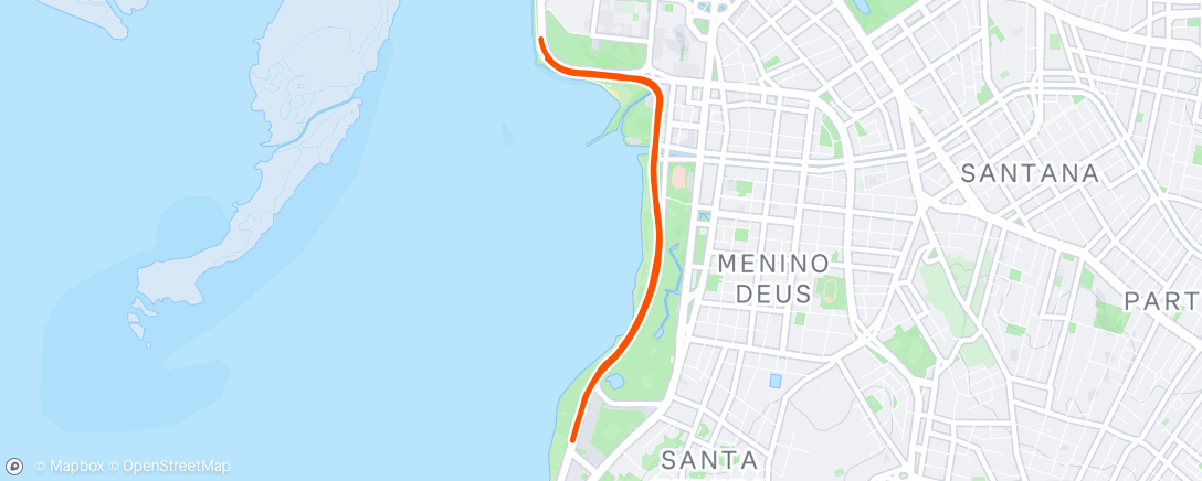 Map of the activity, Evening Run