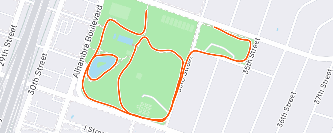 Map of the activity, Morning Run
