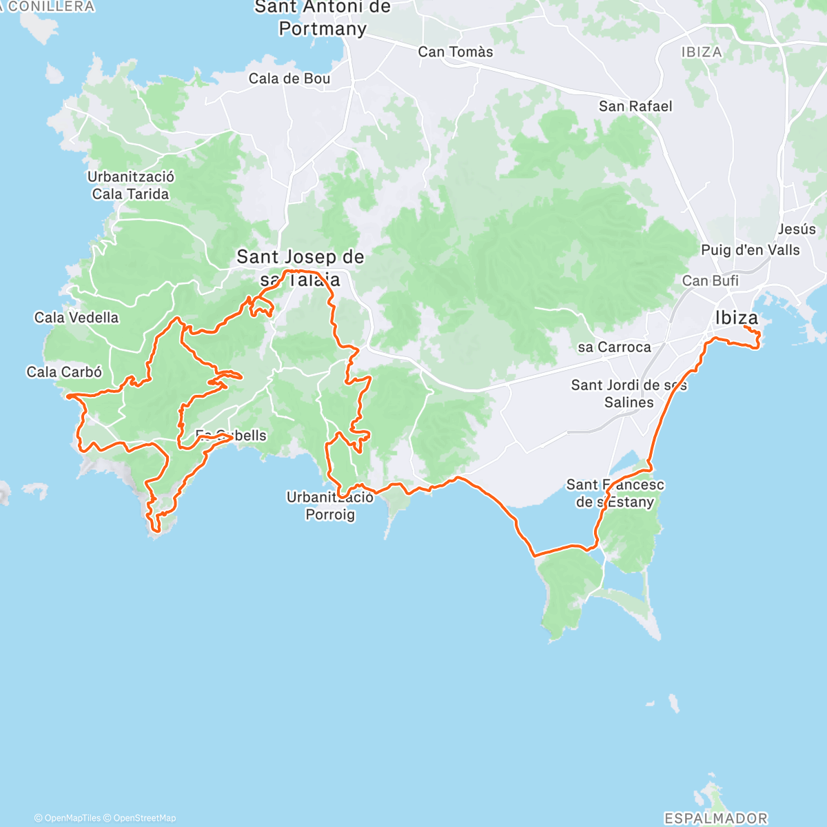 Map of the activity, Morning Trail Run