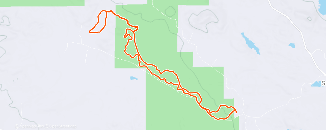 Map of the activity, Evening Nordic Ski