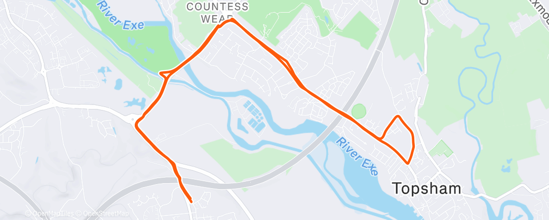 Map of the activity, Evening Run