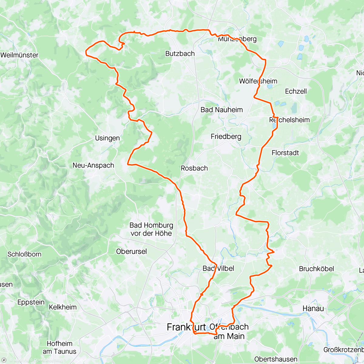 Map of the activity, Cleeberg/Münzenberg