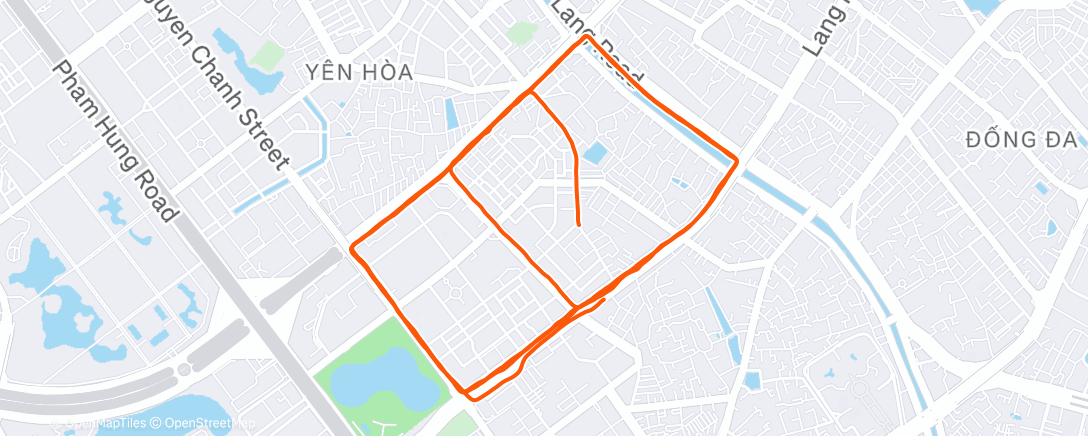 Map of the activity, Morning Run