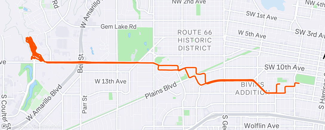 Map of the activity, Afternoon Ride