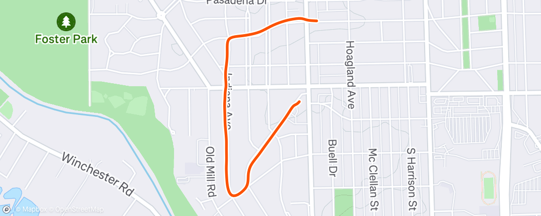 Map of the activity, Morning Run