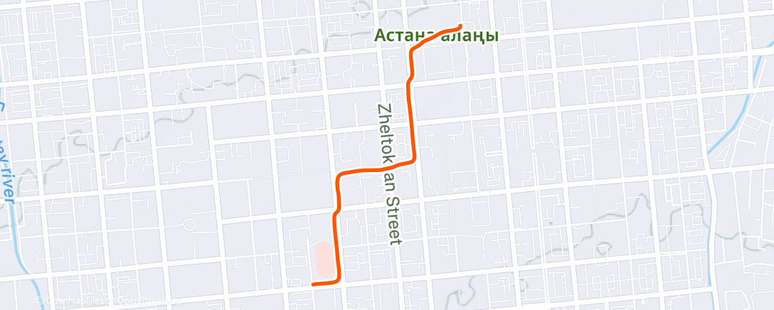 Map of the activity, Вечерняя прогулка