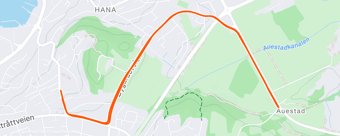 Map of the activity, Lunch Run