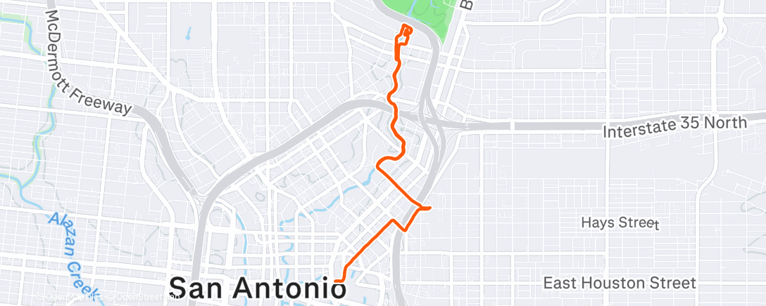 Map of the activity, Morning Run
