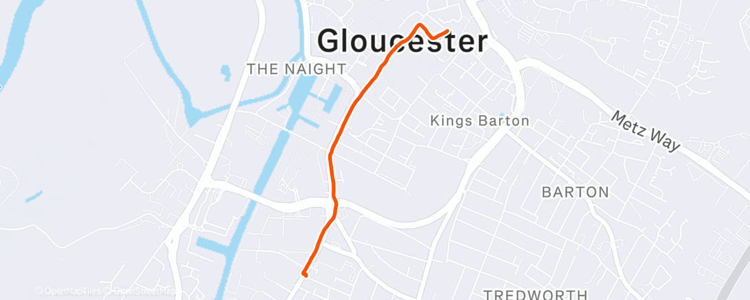 Map of the activity, Lunch Run