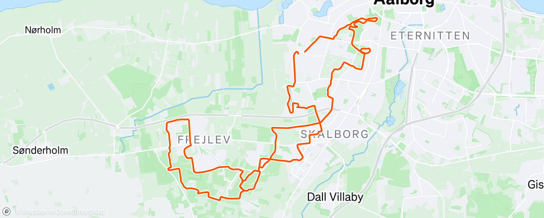 Mappa dell'attività MTB    Mølleparken-Drastrup-Frejlev