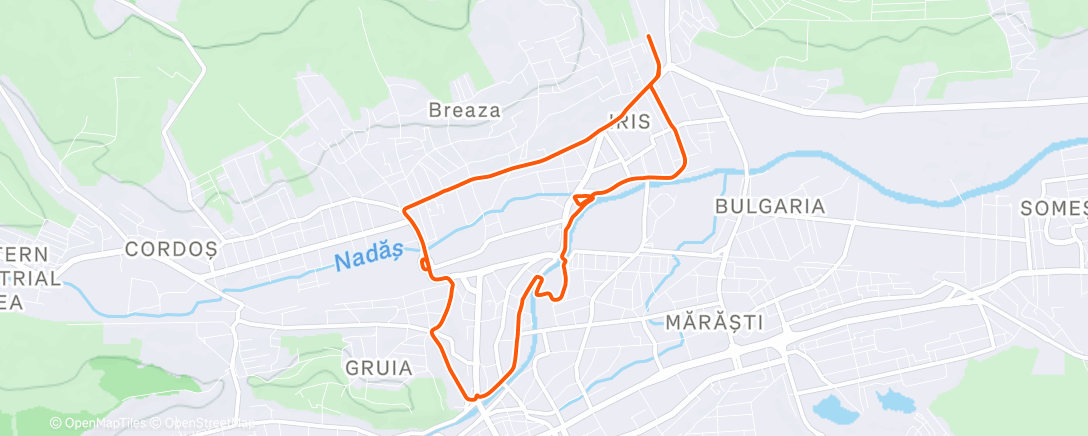 Map of the activity, Morning Run