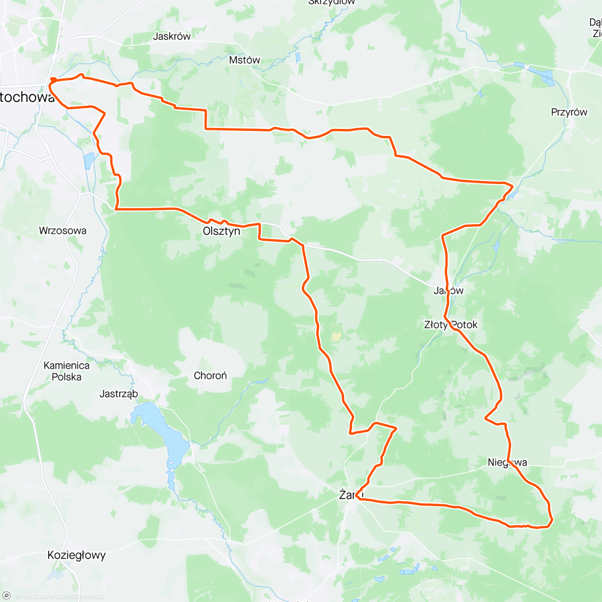 Map of the activity, Trening Bezrobotnych u Wojtka Kluka 😍