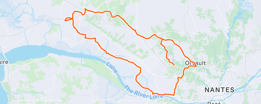 Map of the activity, Sortie vélo le matin