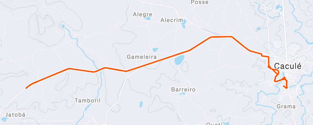 Map of the activity, Pedalada matinal