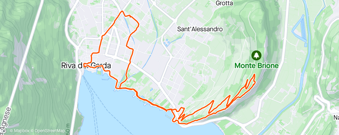 Map of the activity, Monte Brione