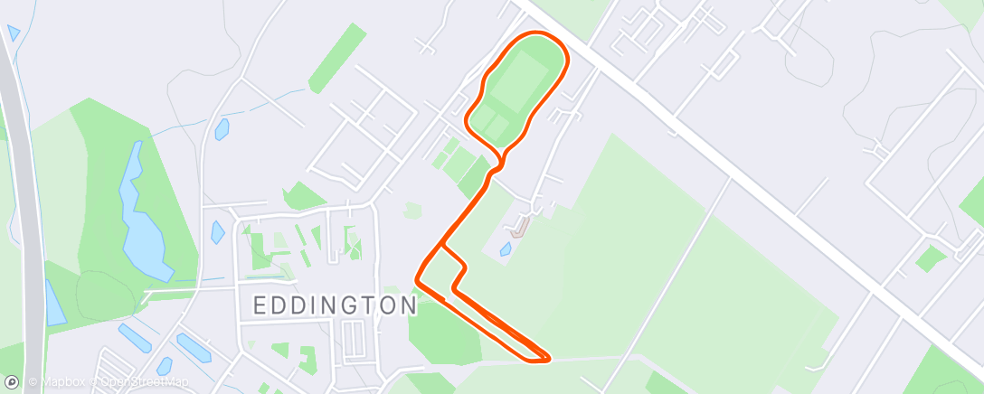 Map of the activity, Storey’s Field parkrun