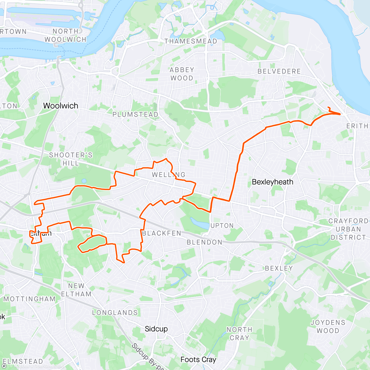 Map of the activity, Morning Group Ride