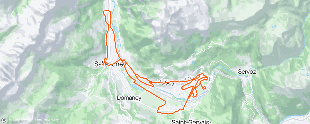 Map of the activity, Chedde - Passy - Blancheville
