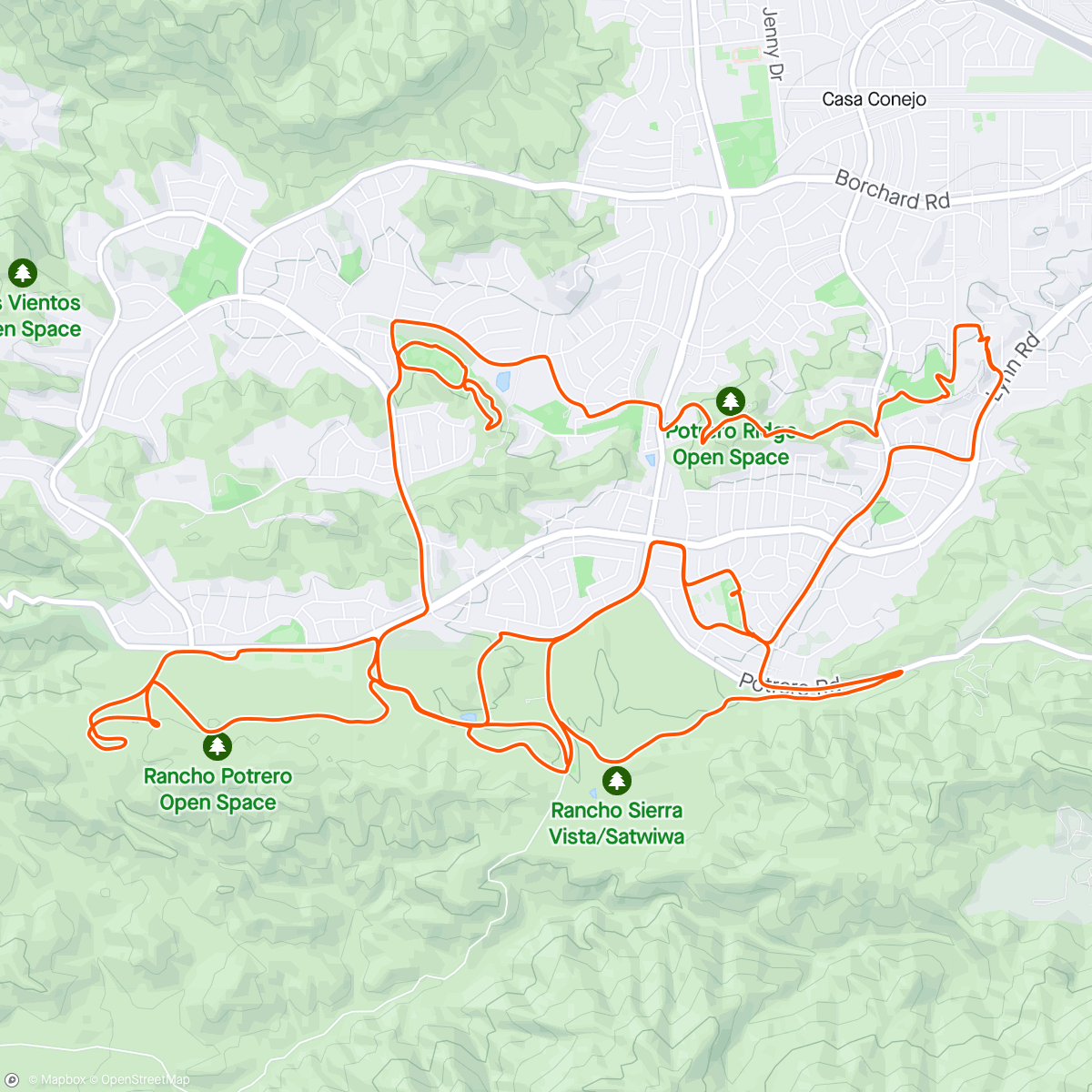 Map of the activity, NPMTB Group 4/5 - Recovery bushwhacking