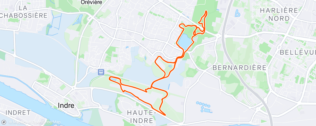 Map of the activity, Course à pied le matin