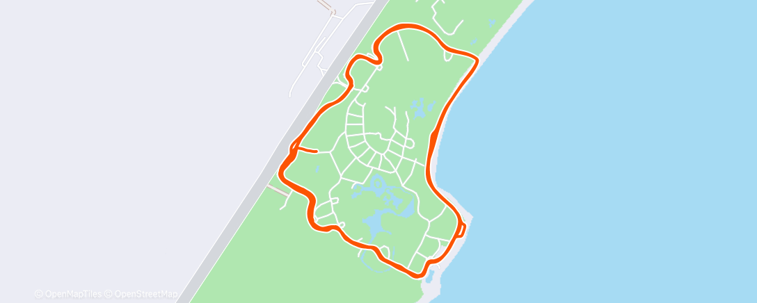 Map of the activity, Afternoon Run