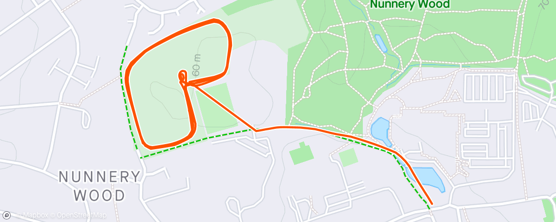 Map of the activity, 4 x 800 (2 mins)