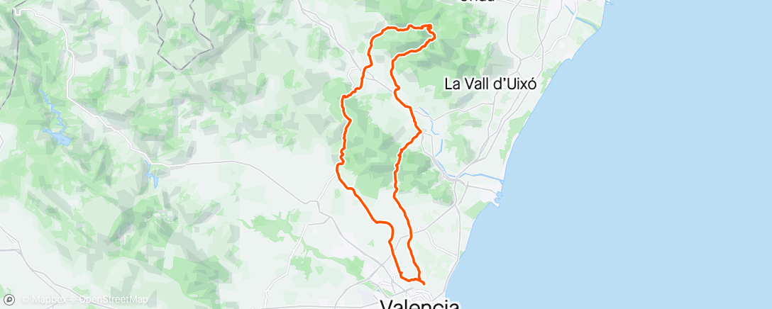 Map of the activity, Pico-nevera-almedijar-oronet