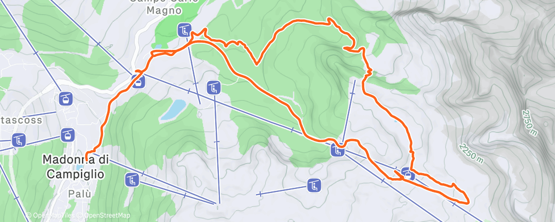 Map of the activity, Morning Backcountry Ski