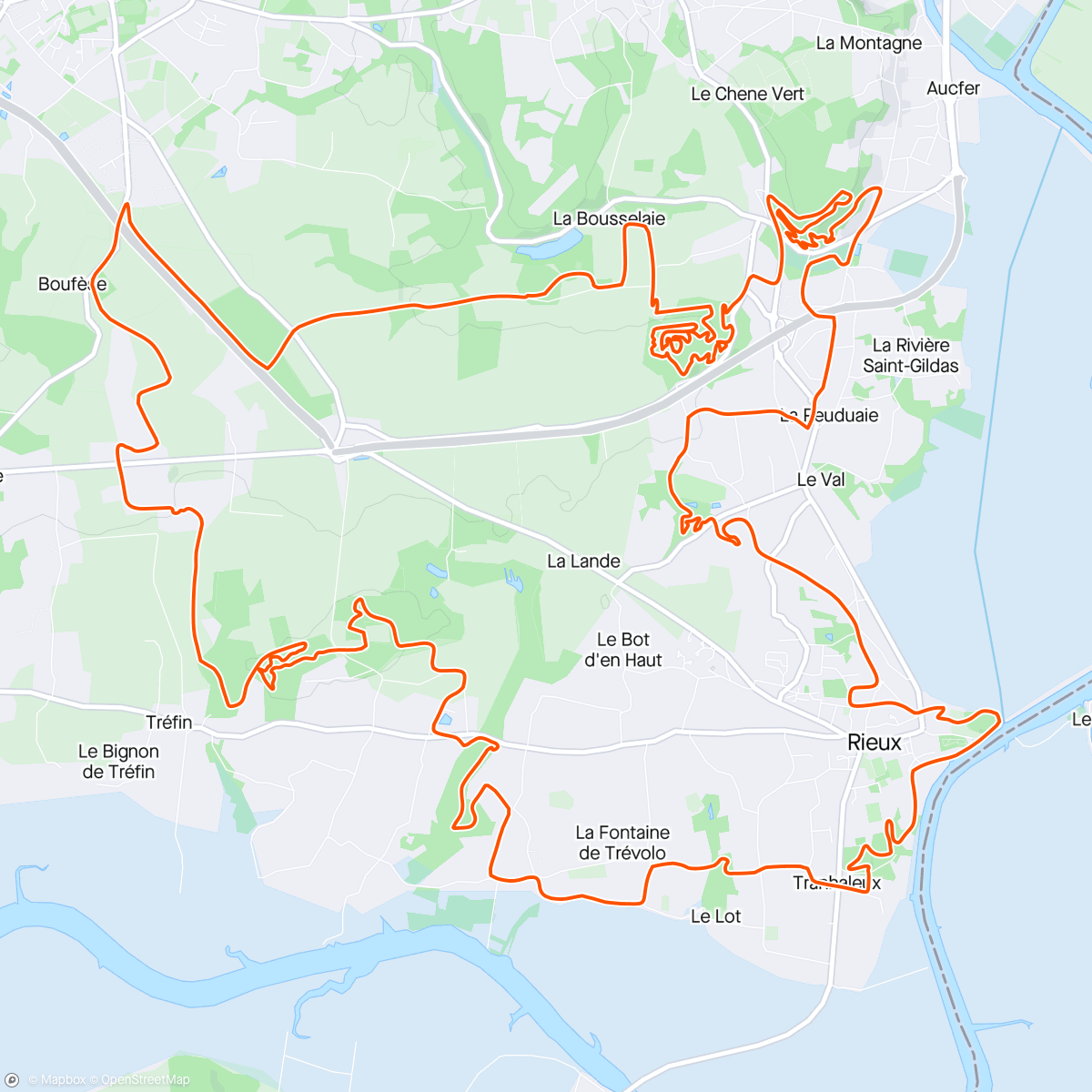 Map of the activity, Rando de Rieux - le 45km a rythme soutenu
