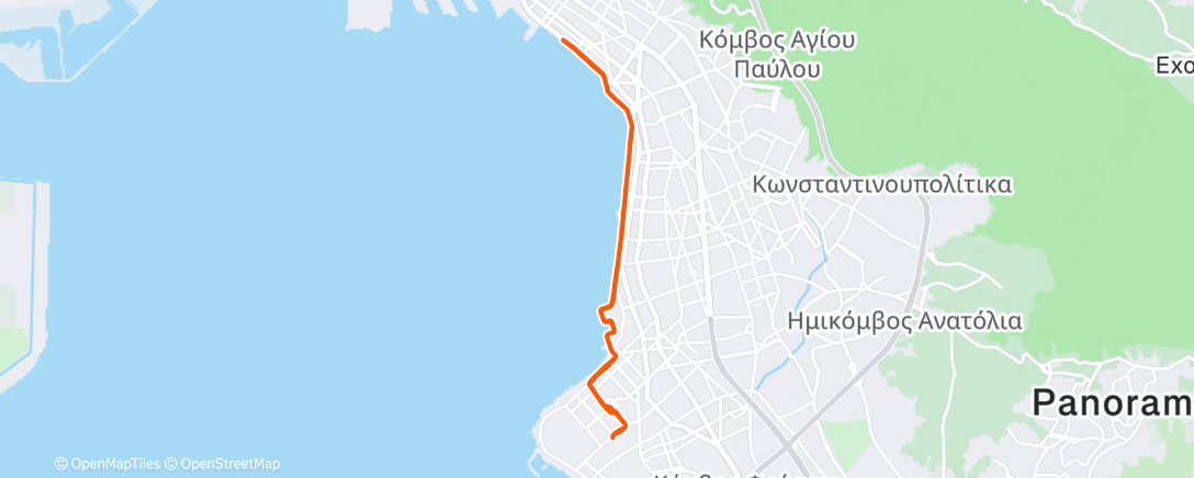 Map of the activity, Morning Run