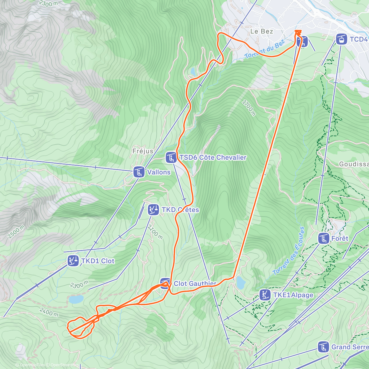 Map of the activity, ⛷️ Last Pow-Pow Day ❄️ Magique 🤩