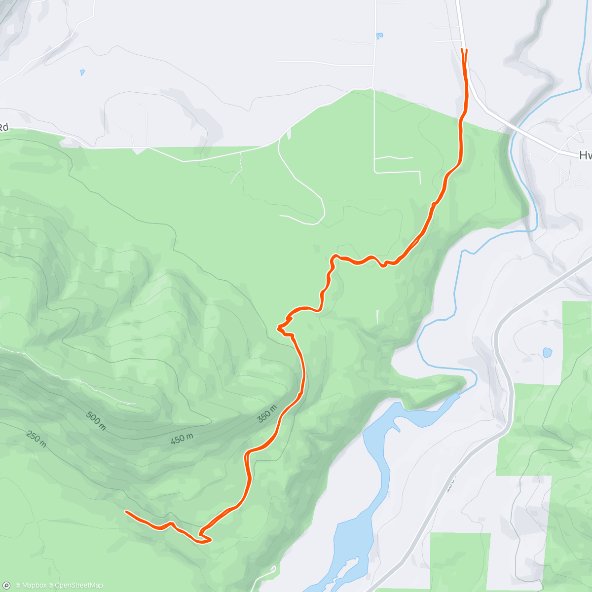 Map of the activity, Afternoon Trail Run