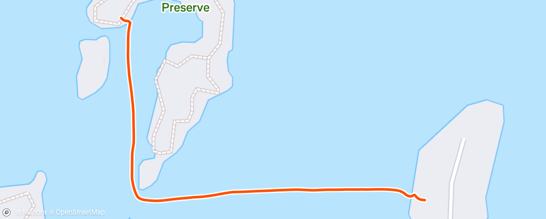 Map of the activity, Afternoon Kayaking