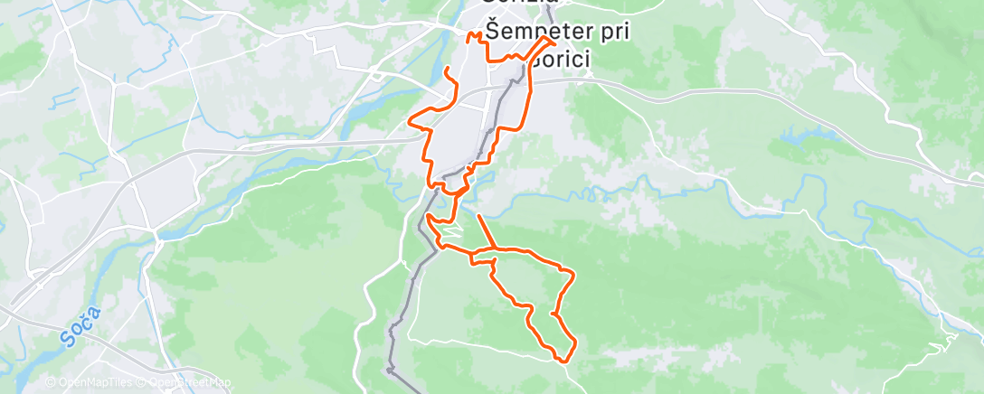 Map of the activity, Miren climb, Faiti DH, Kostanjevica na Krasu, Cerje