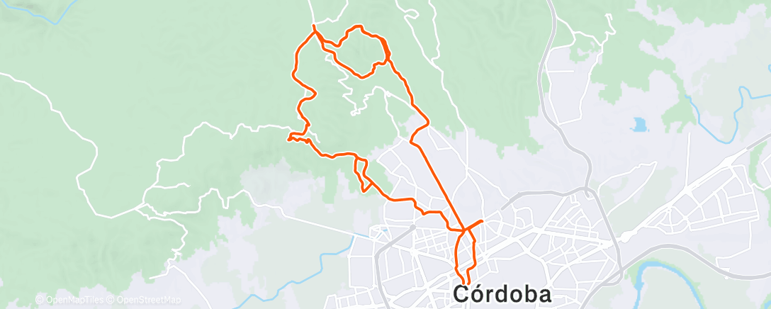 Map of the activity, Bicicleta por la mañana