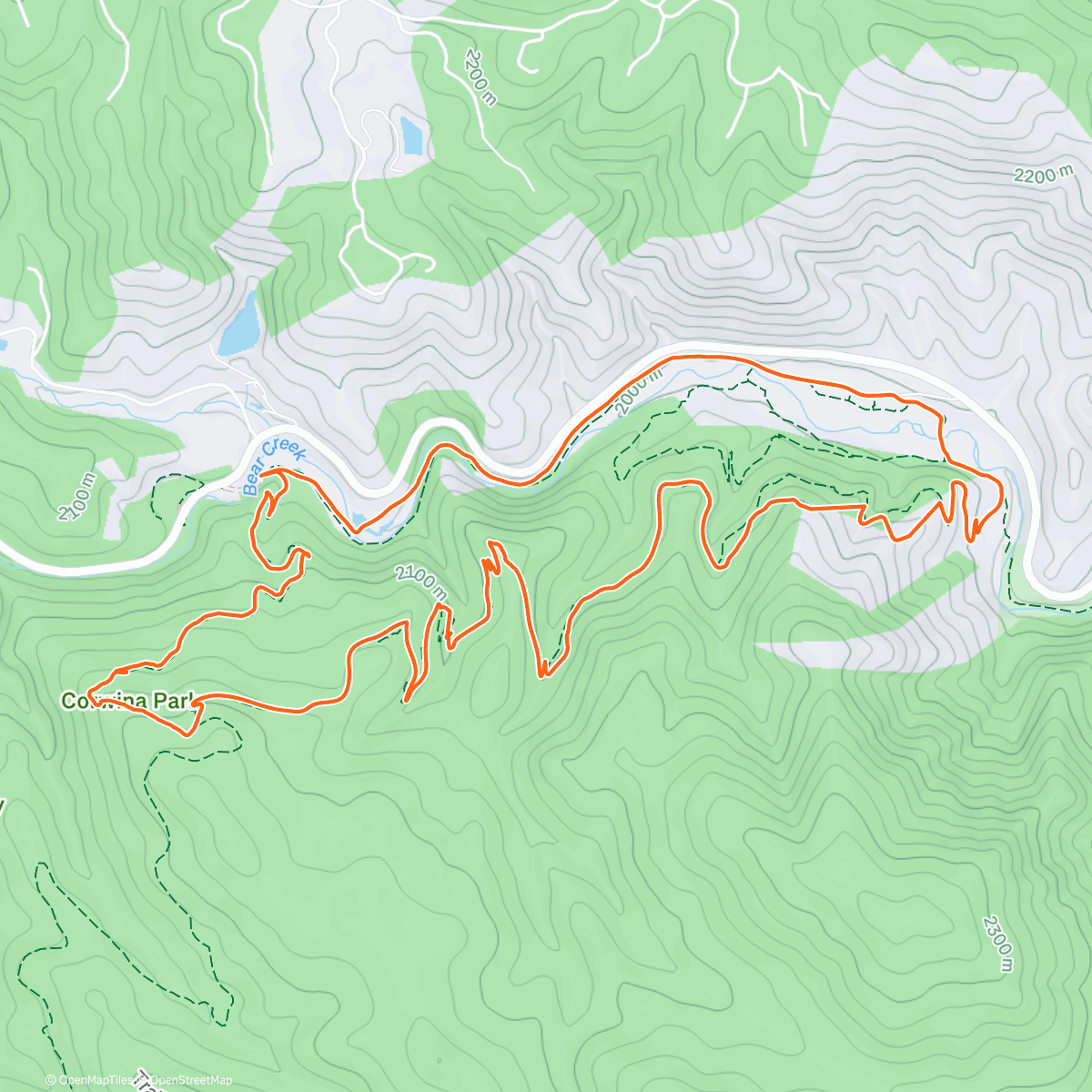 Map of the activity, Afternoon Mountain Bike Ride