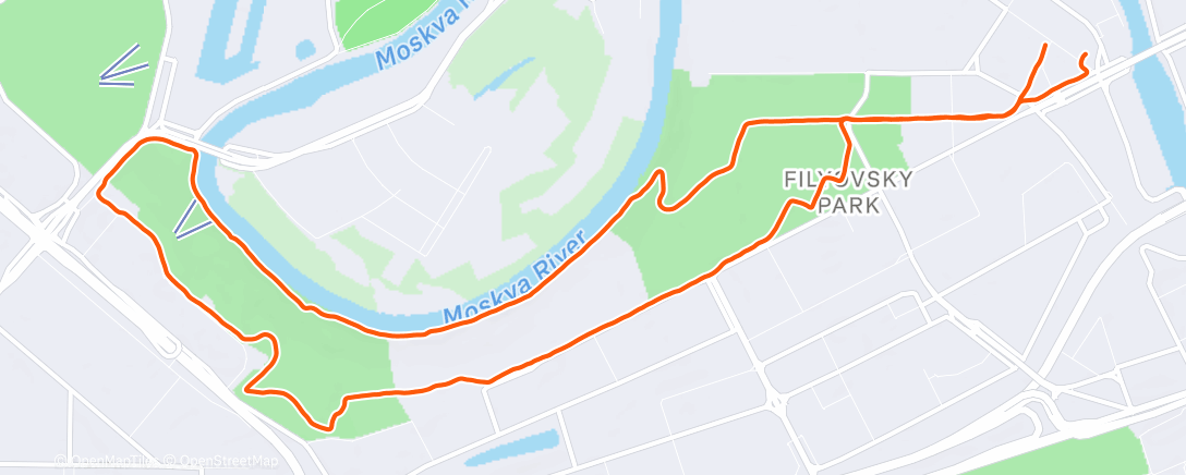 Map of the activity, Воскресная короткая с быстрым куском