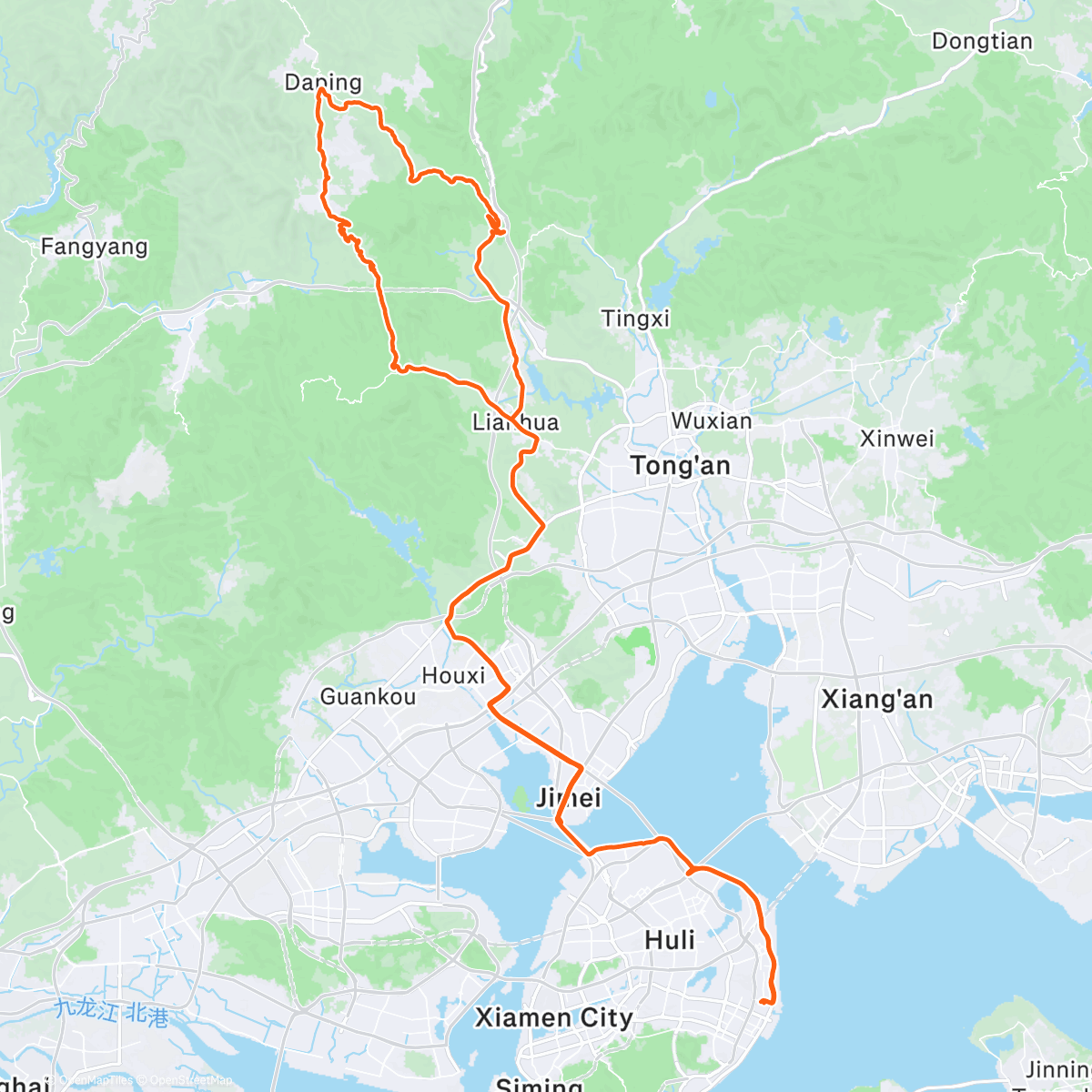 Map of the activity, Junying 军营村