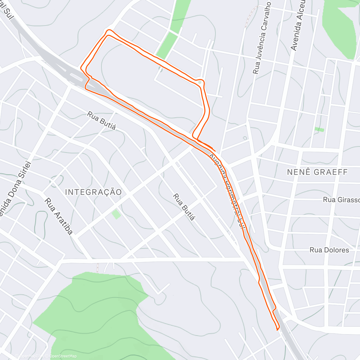 Map of the activity, Trote. Buscando pré-treino top!