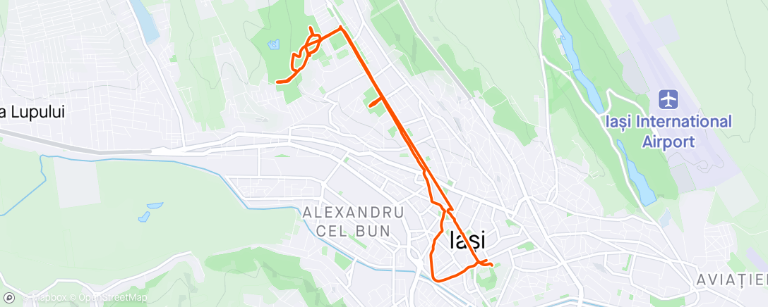 Map of the activity, Plimbare Gradina Botanica Iași