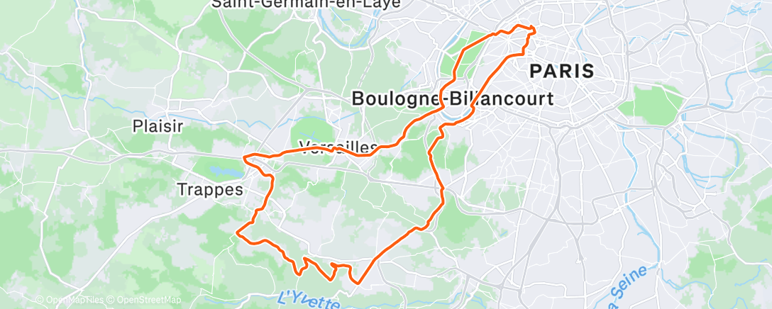 Карта физической активности (Le mordor de la voie rapide)