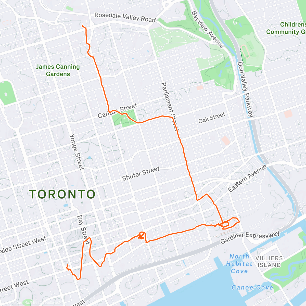 Map of the activity, 🇨🇦 Walk around Toronto 🍁
