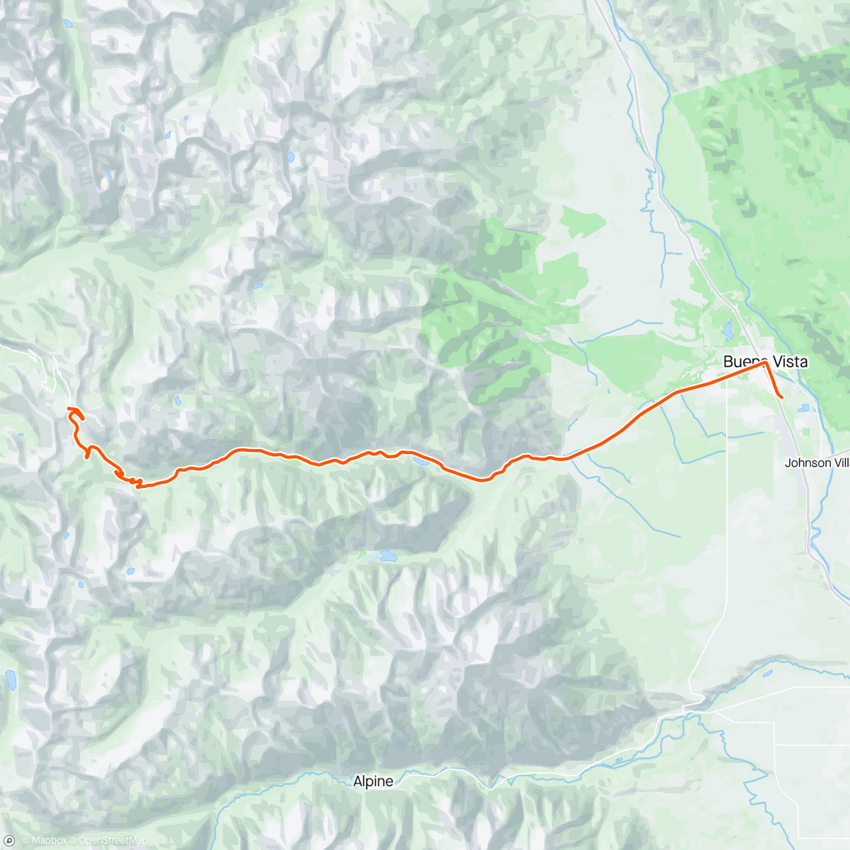 Map of the activity, Col du Cottonwood 🏔️