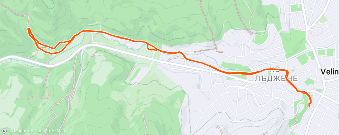 Map of the activity, Lunch Run