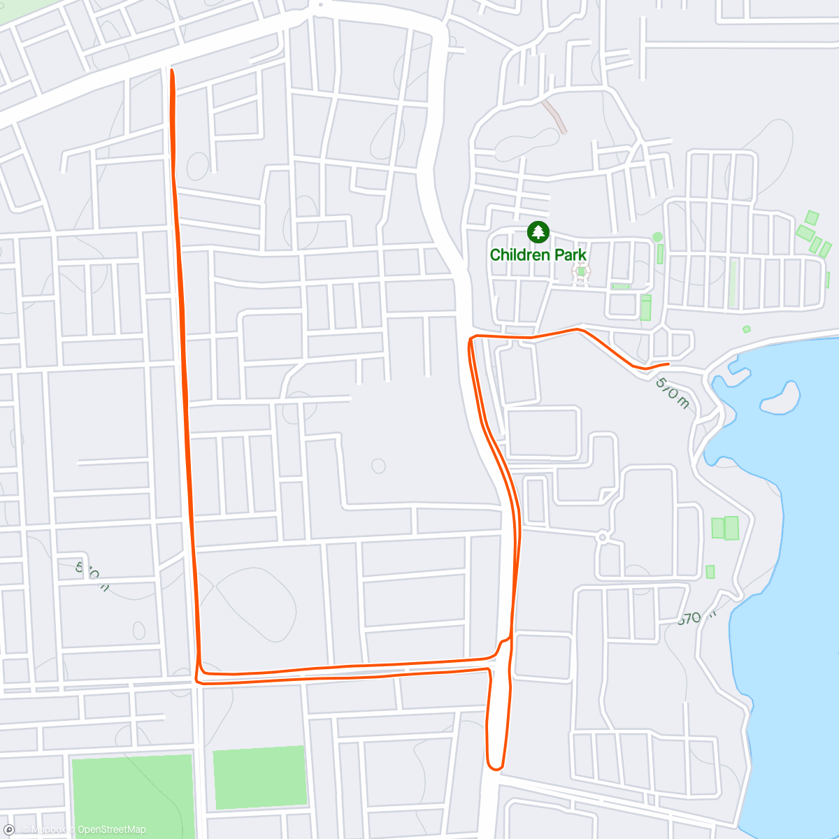 Mapa da atividade, Morning 5k run