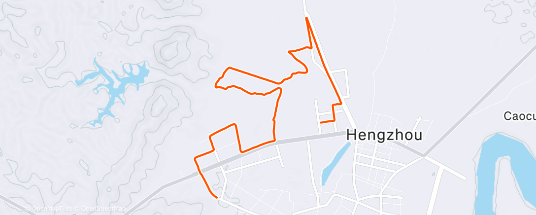 Map of the activity, 傍晚跑步